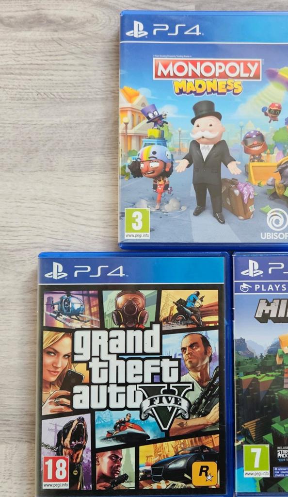 PS4 Games: GTA V, Monopoly Madness, Gebruikt, Vanaf 18 jaar, Overige genres, Virtual Reality