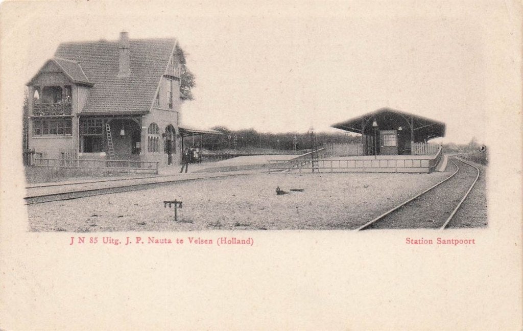 703-004-001 Station Santpoort, Verzenden, Voor 1920, Noord-Holland