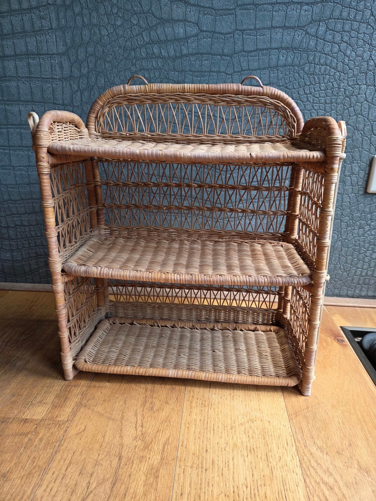 Vintage rotan rekje, Gebruikt, Natuurlijk materiaal, Inklapbaar, Vintage