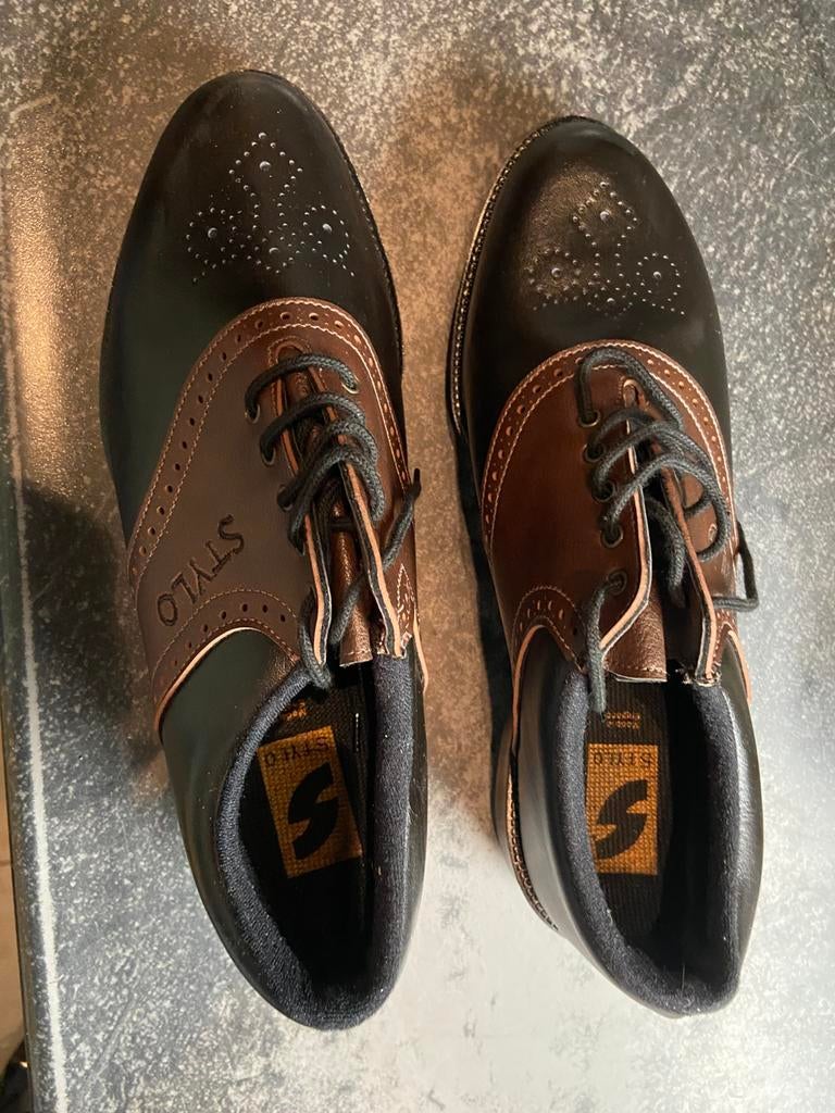 Splinternieuwe Stylo heren golfschoenen mt. 44 (43), Nieuw, Ophalen of Verzenden, Sportschoenen, Zwart