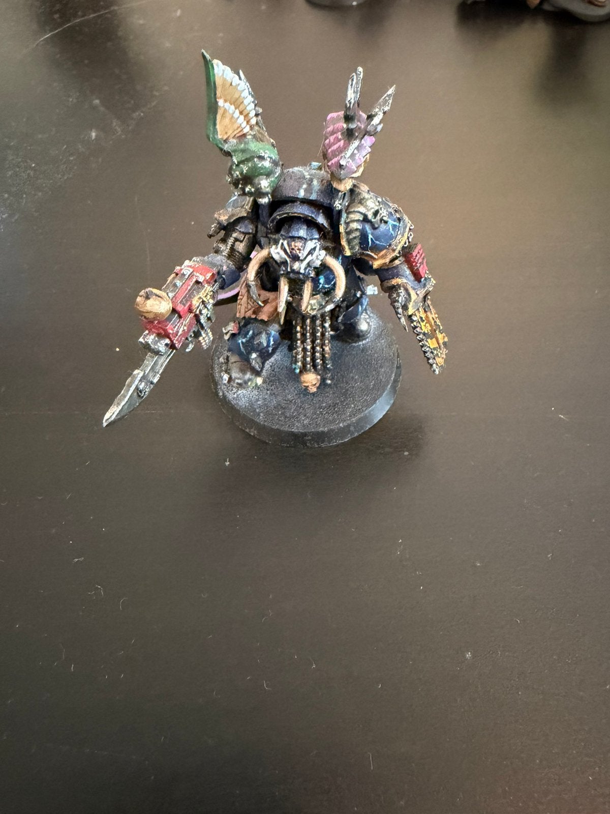 Warhammer 40k chaos space marines lord in terminator armor, Figuurtje(s), Ophalen of Verzenden, Geverfd, Warhammer 40000