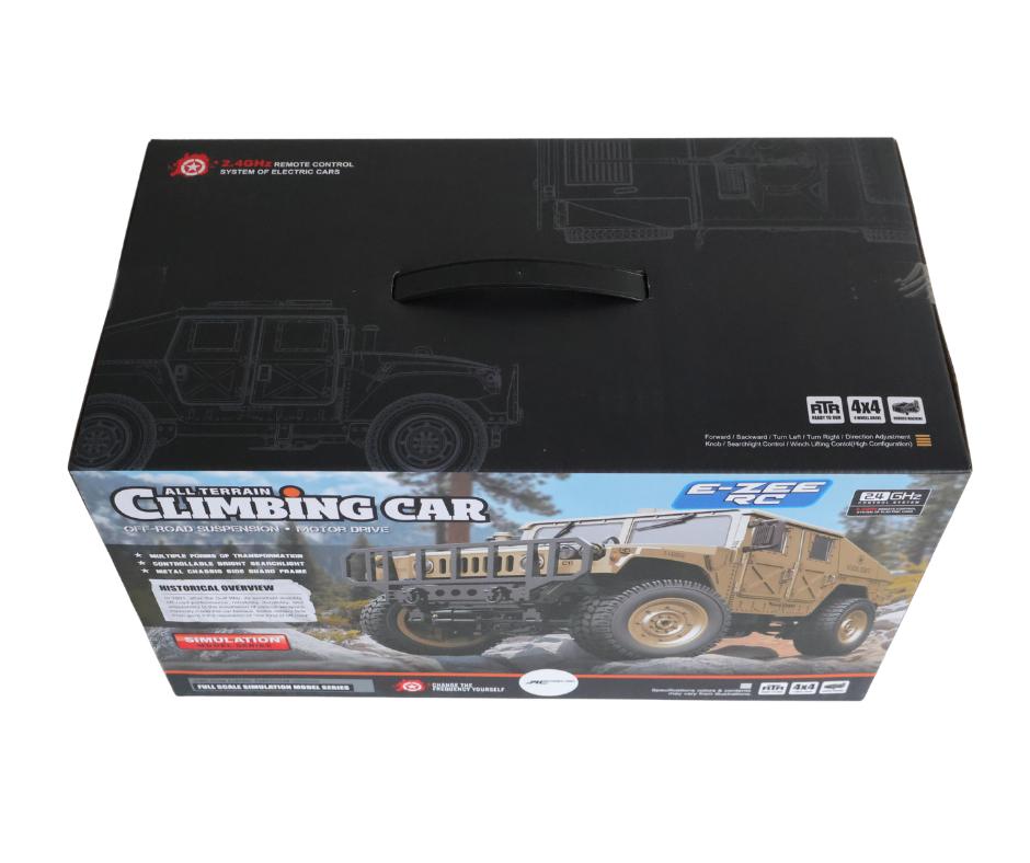 E-ZEE RC 1:16 4WD RC Hummer Military Truck Desert EZ-G2069DS, Elektro, Auto offroad, Nieuw, Ophalen of Verzenden