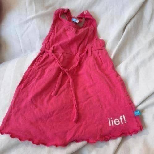 Jurk 80 lief lifestyle, Kinderen en Baby's, Babykleding | Maat 80, Verzenden, Zo goed als nieuw, Meisje, Jurkje of Rokje
