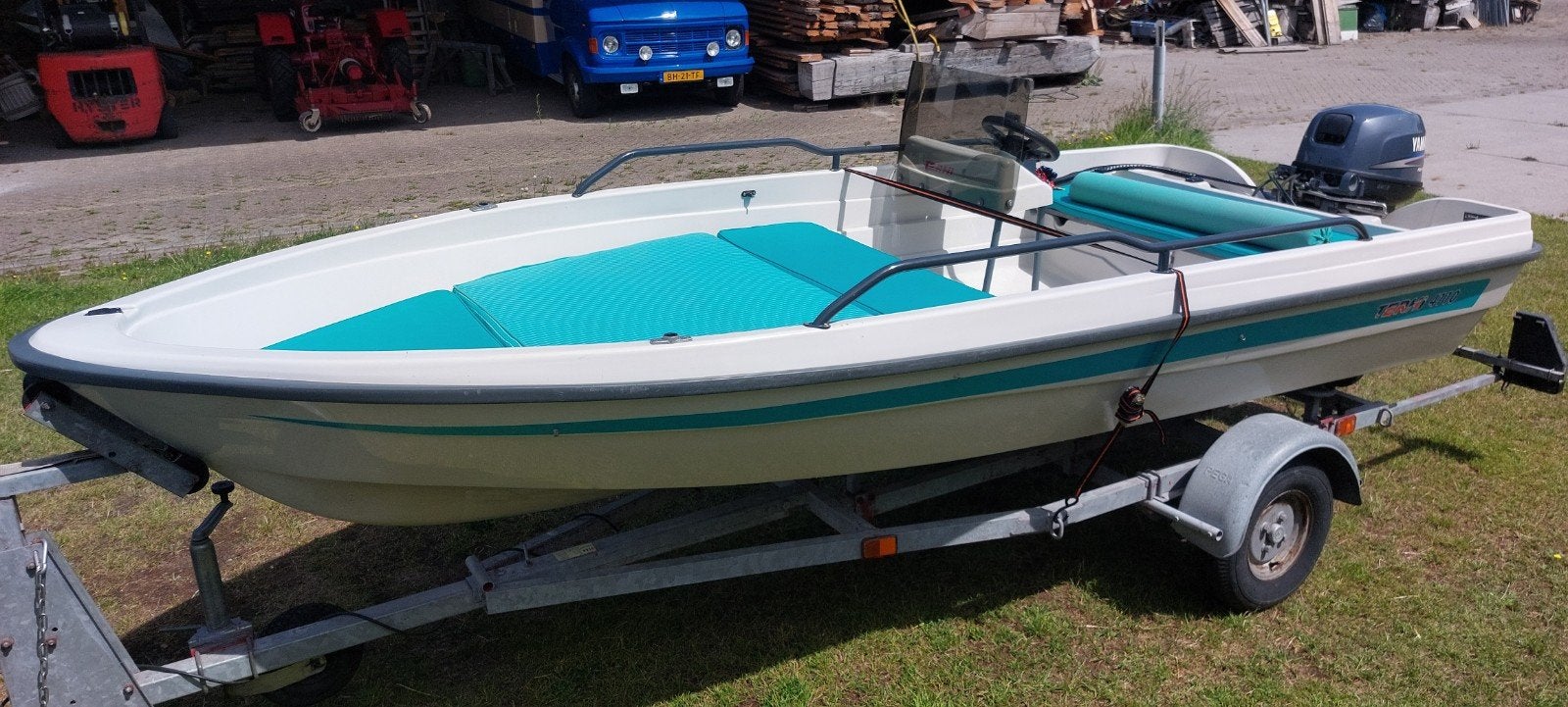 Terhi 4110 Yamaha 15 pk viertakt incl. Pega kantel trailer, Ophalen, Consoleboot, 4 m, 1.90 meter