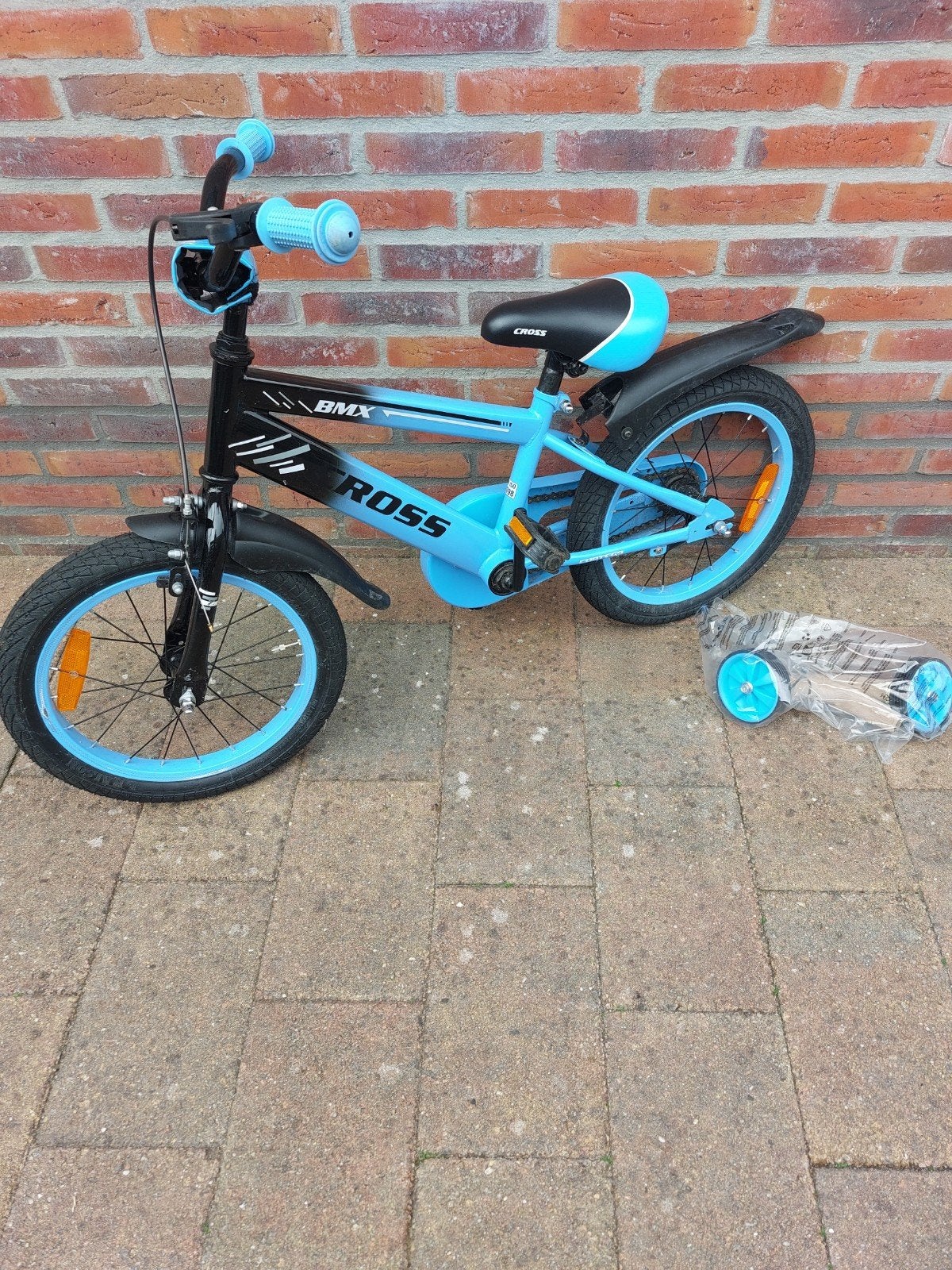Cross BMX kinderfiets 16 inch met zijwieltjes, Ophalen, Terugtraprem, Zijwieltjes, Cross