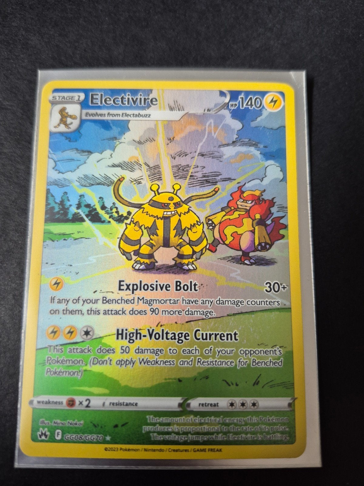 Electivire GG08/GG70 Holofoil Pokémon kaart, Ophalen of Verzenden, Zo goed als nieuw, Losse kaart, Foil