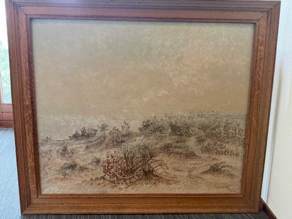 Winters duinlandschap in houten lijst van Jan Zondag (1940), Antiek en Kunst, Ophalen