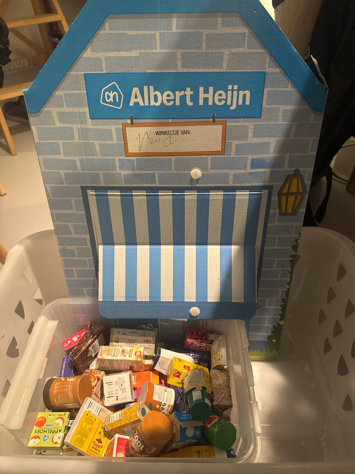 Albert Heijn Winkeltje met complete set mini's, Ophalen, Gebruikt