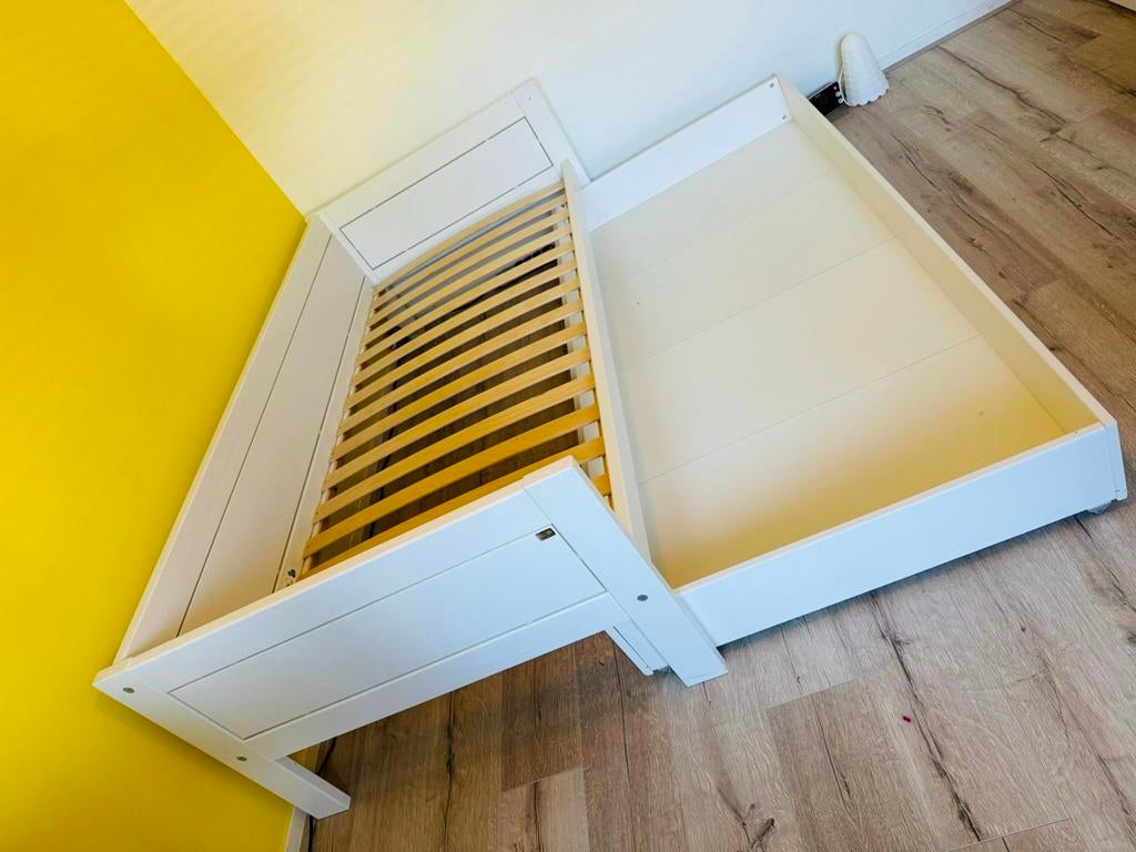 Lifetime bed - Wit, Kinderen en Baby's, Kinderkamer | Bedden, Ophalen, 85 tot 100 cm, Gebruikt, Lattenbodem