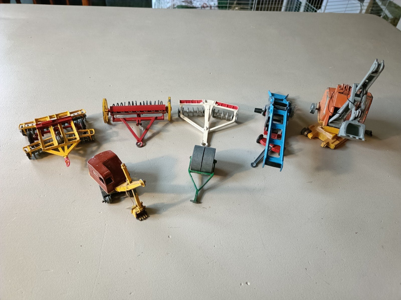 7 landbouwwerktuigen vintage, Ophalen of Verzenden, Gebruikt, Auto, Dinky Toys