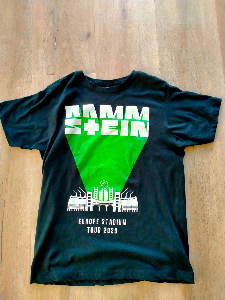 Rammstein Europe Stadium Tour 2023 shirt t-shirt band muziek, Ophalen of Verzenden, Gebruikt, Kleding