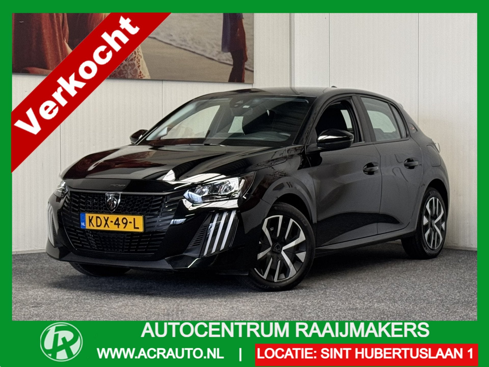 Peugeot 208 1.2 STYLE 100PK MODEL 2025 NAVIGATIE CRUISE CONT, Voorwielaandrijving, Dealer onderhouden, Gebruikt, Zwart