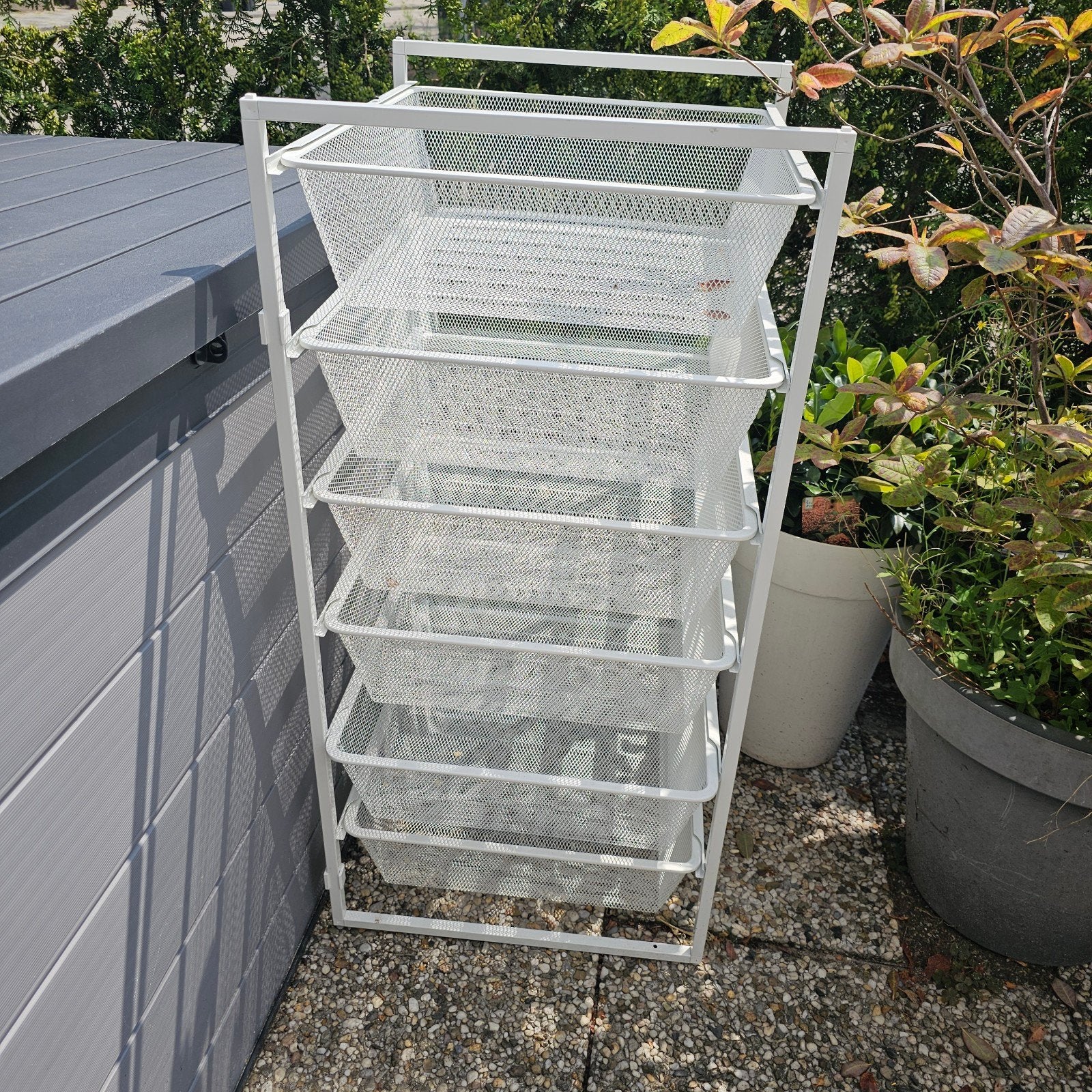 Ikea Jonaxel draadmand rek fijnmazig 6 manden, Ophalen, 5 laden of meer, 100 tot 150 cm, 50 tot 100 cm