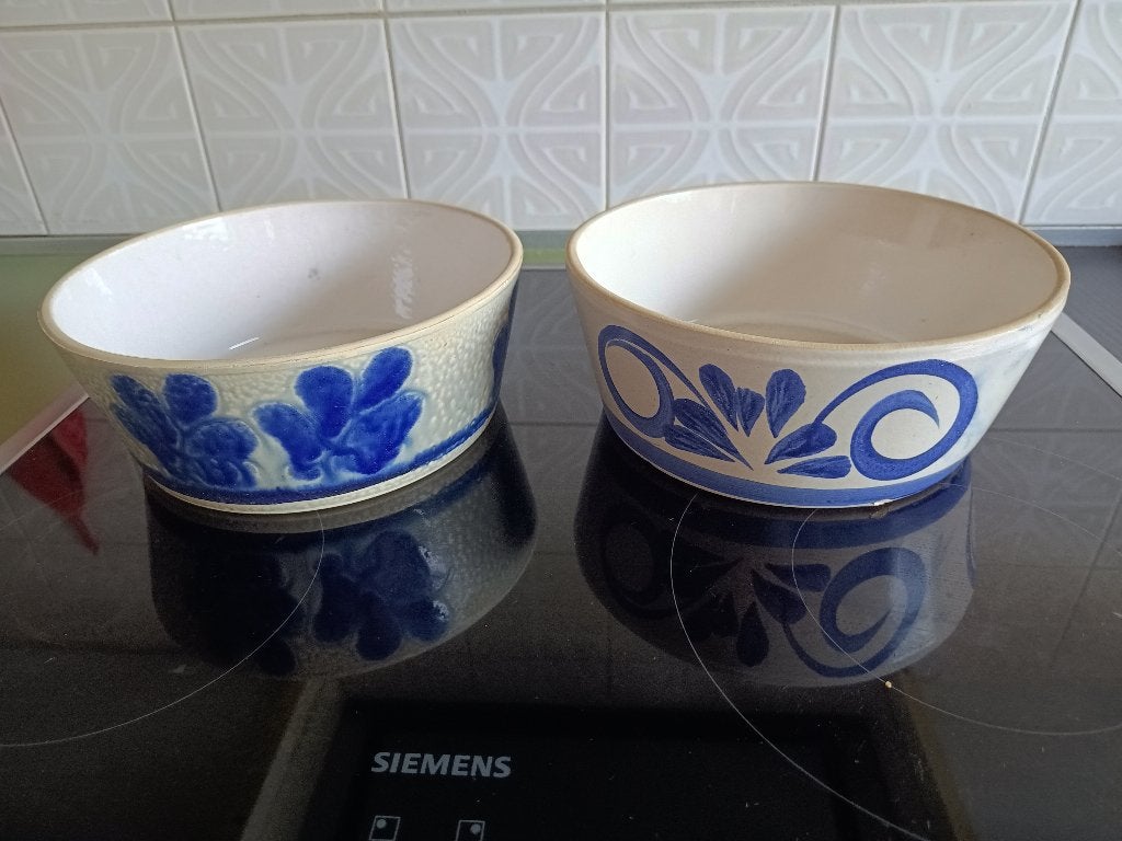 2 keulse potten Vintage, Antiek en Kunst, Antiek | Keramiek en Aardewerk, Ophalen of Verzenden