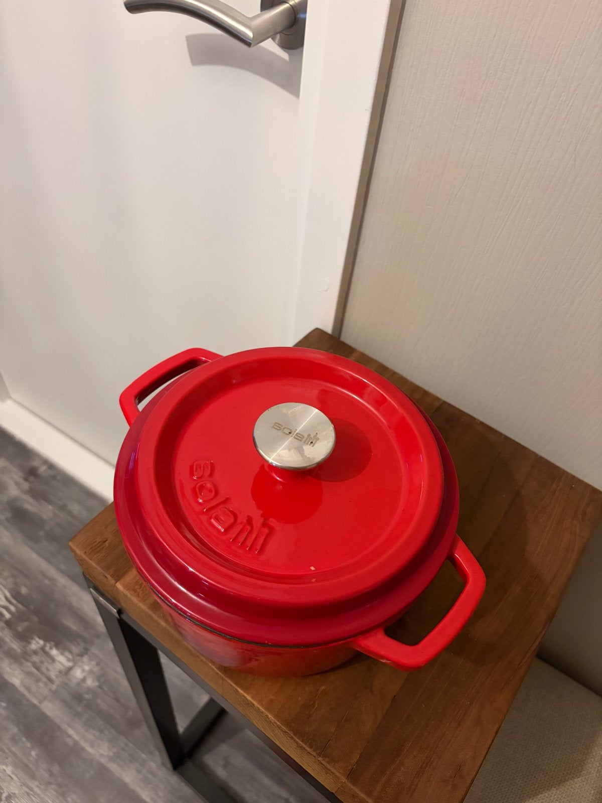 Sola Gietijzeren Braadpan - Rood, Ophalen of Verzenden, Nieuw, Gietijzer
