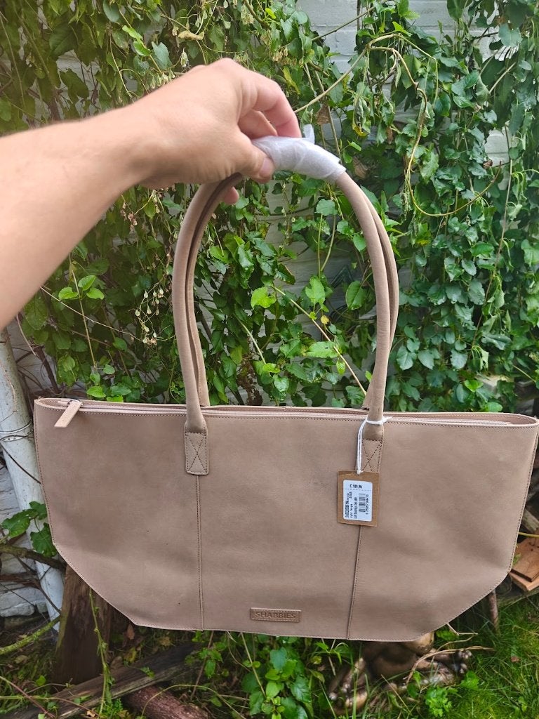 Nieuwe Shabbies Shoudertas Light Taupe, Overige merken, Beige, Nieuw, Ophalen of Verzenden