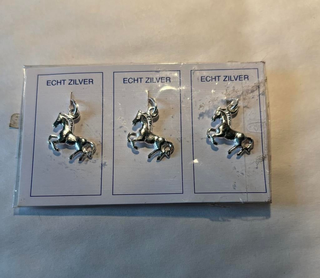Zilveren bedel/ hanger paardje gratis verzending., Ophalen of Verzenden, Nieuw, Zilver, Overige merken