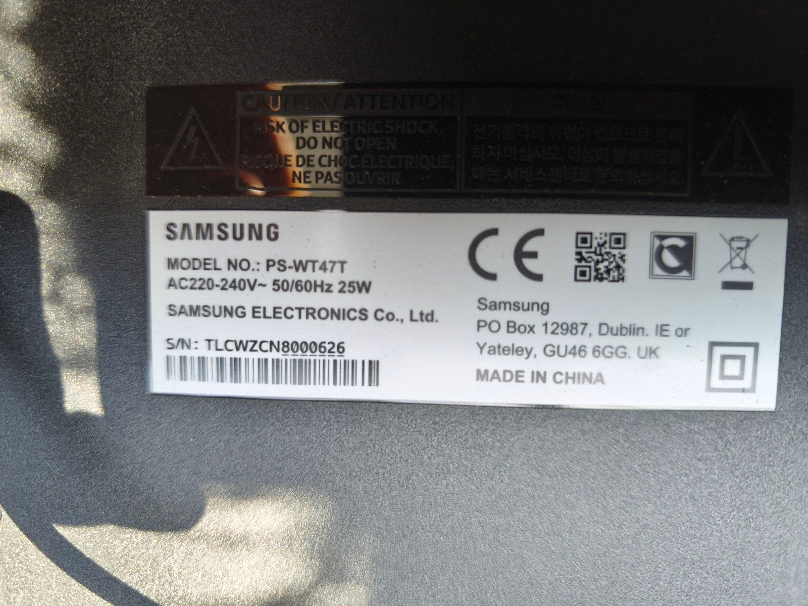 Samsung Soundbar HW-K360 met draadloze subwoofer PS-WT47, Ophalen of Verzenden, Met externe subwoofer, Gebruikt