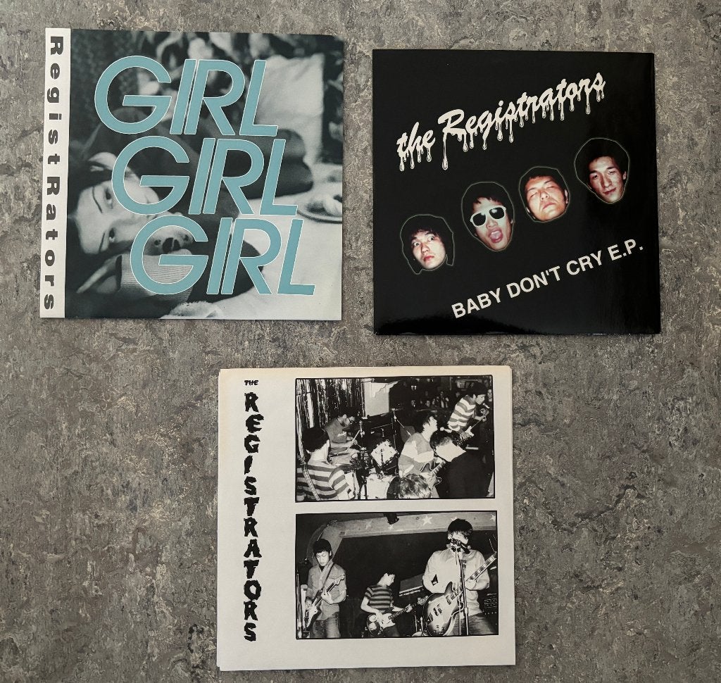 3x REGISTRATORS 7" singles GARAGE PUNK ESTRUS JAPAN, Gebruikt, Verzenden, 7 inch, Originele persing