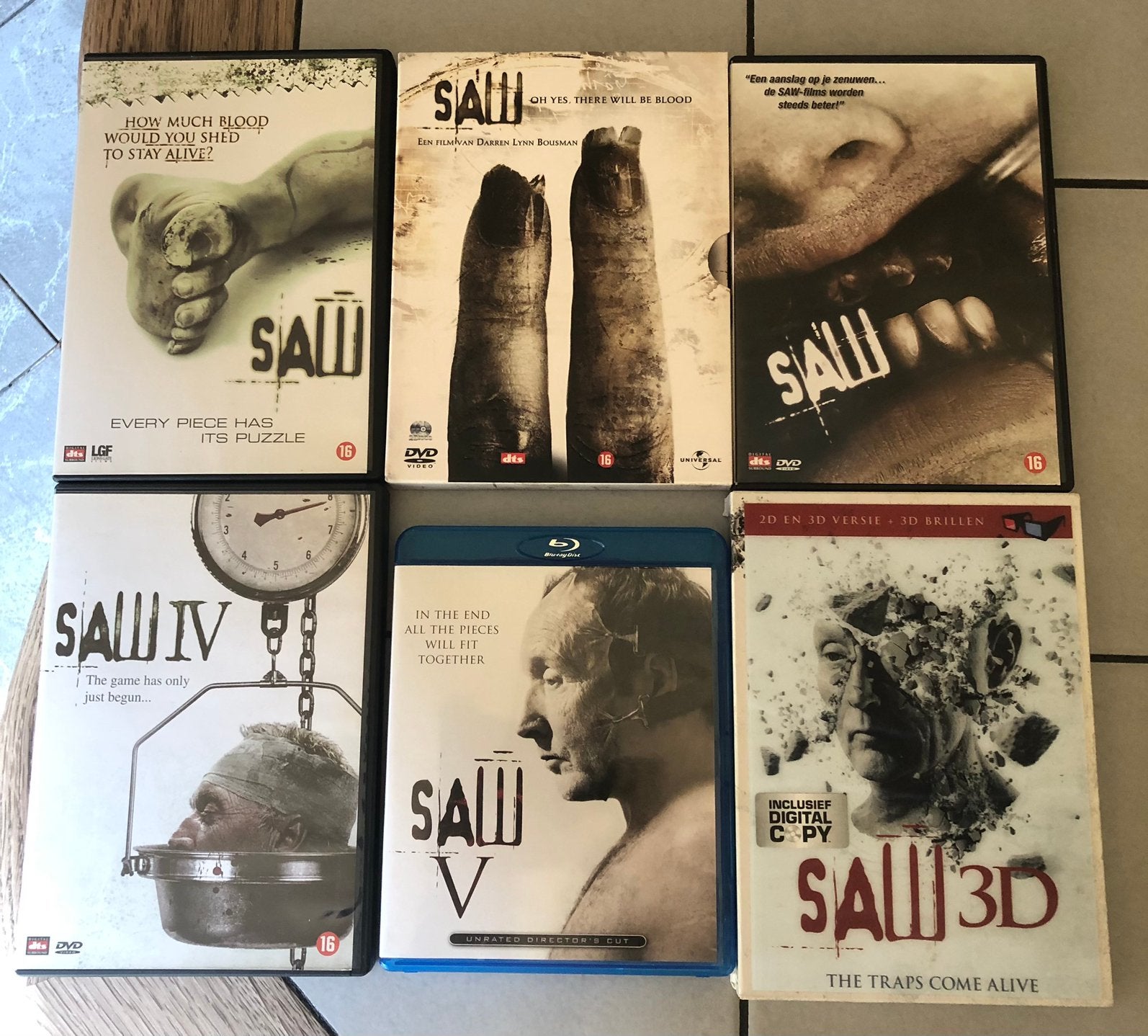 Saw horror dvd’s, Vanaf 16 jaar, Ophalen of Verzenden, Zo goed als nieuw