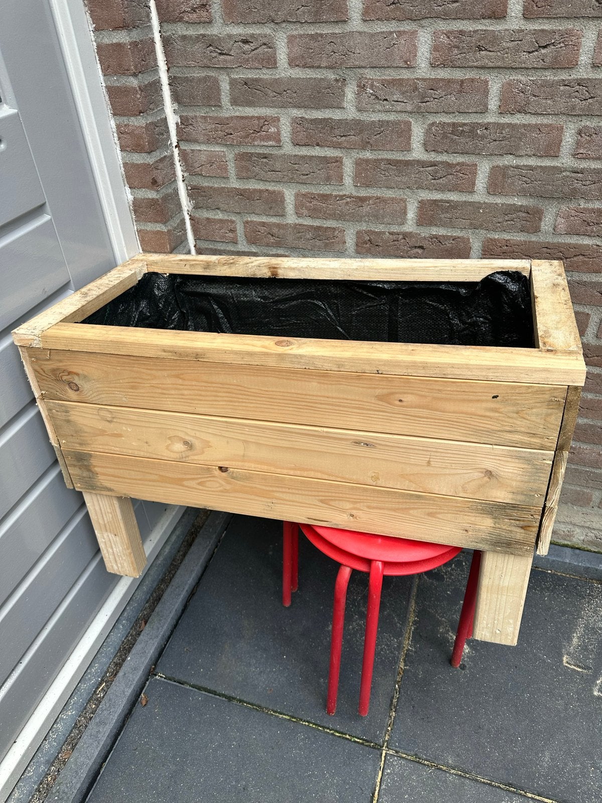 Nieuwe stevige houten plantenbak op poten (80x40x55cm), Tuin en Terras, Nieuw, Ophalen of Verzenden, Binnen, 60 tot 100 cm
