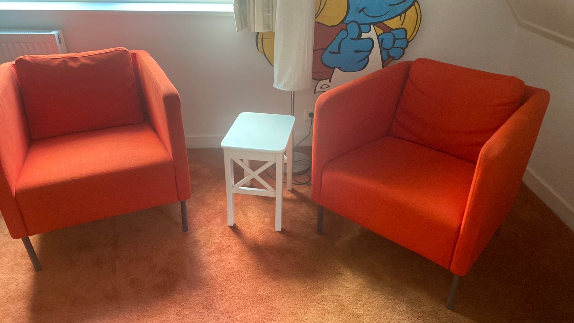 Ikea stoelen (rood), Ophalen, Gebruikt, 75 tot 100 cm, Stof