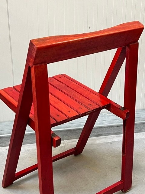Jaren 70 klapstoel vintage Aldo Jacober retro design rood, Ophalen, Gebruikt, ., Vintage