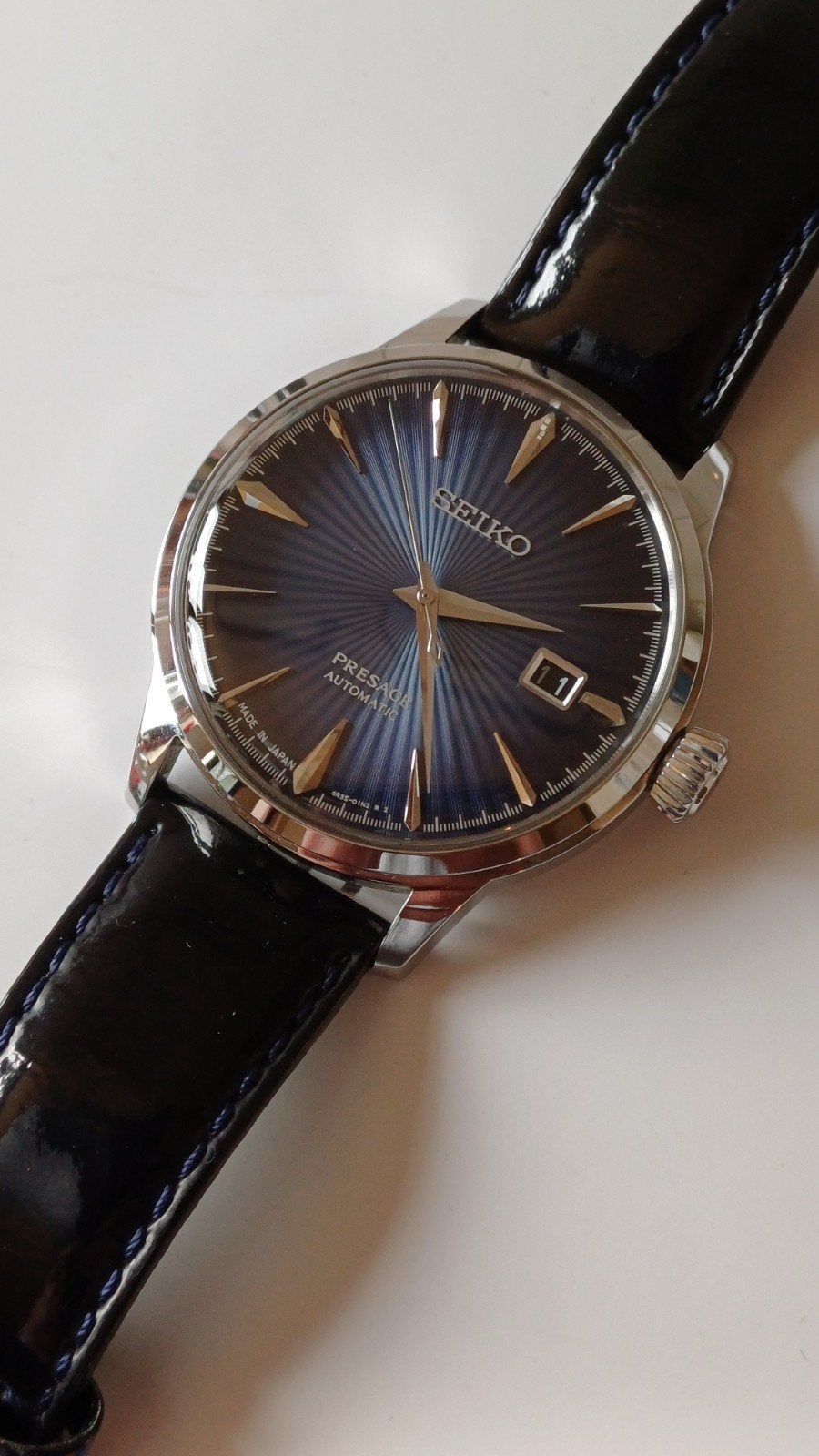Seiko Presage  Cocktail Time 'blue moon', Sieraden, Tassen en Uiterlijk, Ophalen, Zo goed als nieuw, Seiko