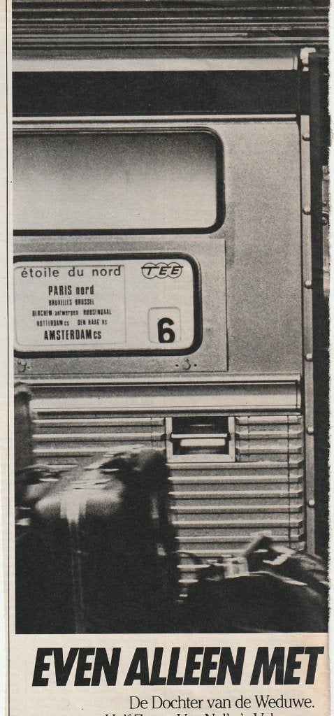 Retro reclame 1979 Van Nelle shag naast trein TEE NS station, Verzenden, Overige typen