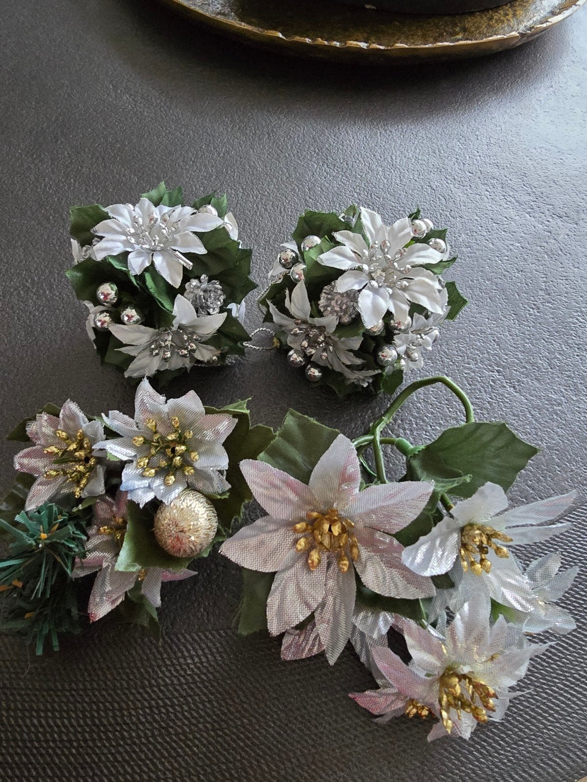 Prachtige vintage jaren 70/80 Kerstdecoratie • Set van 4, Ophalen of Verzenden