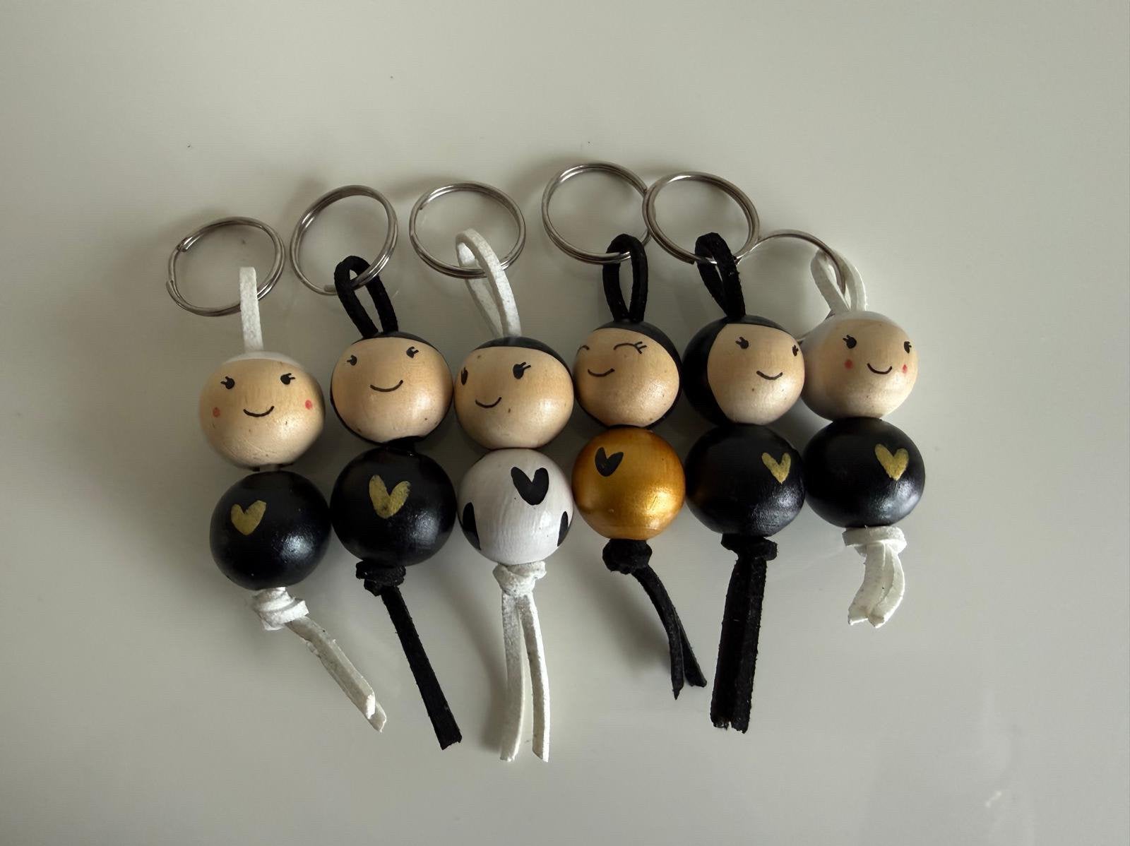 Handbeschilderde gelukspoppetjes 6 stuks, Ophalen of Verzenden, Nieuw