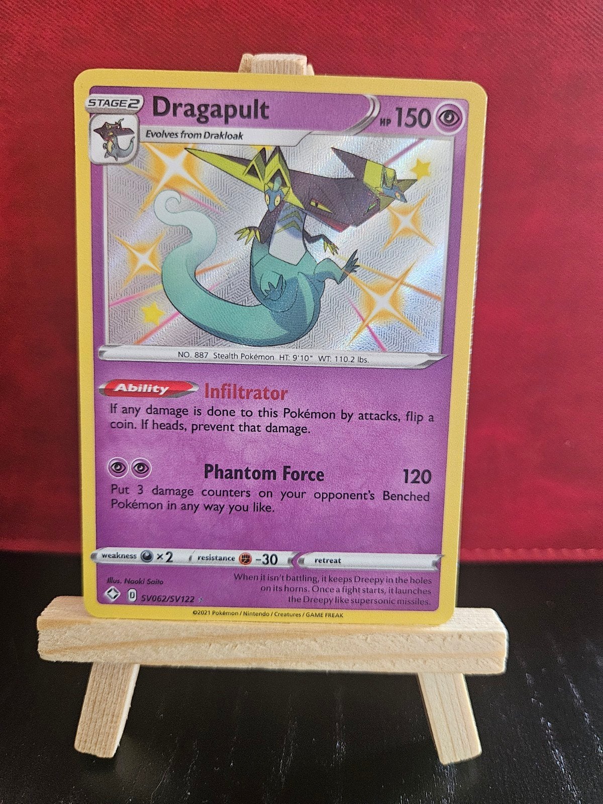 Dragapult #SV062, Hobby en Vrije tijd, Verzamelkaartspellen | Pokémon, Zo goed als nieuw, Losse kaart, Foil, Ophalen of Verzenden