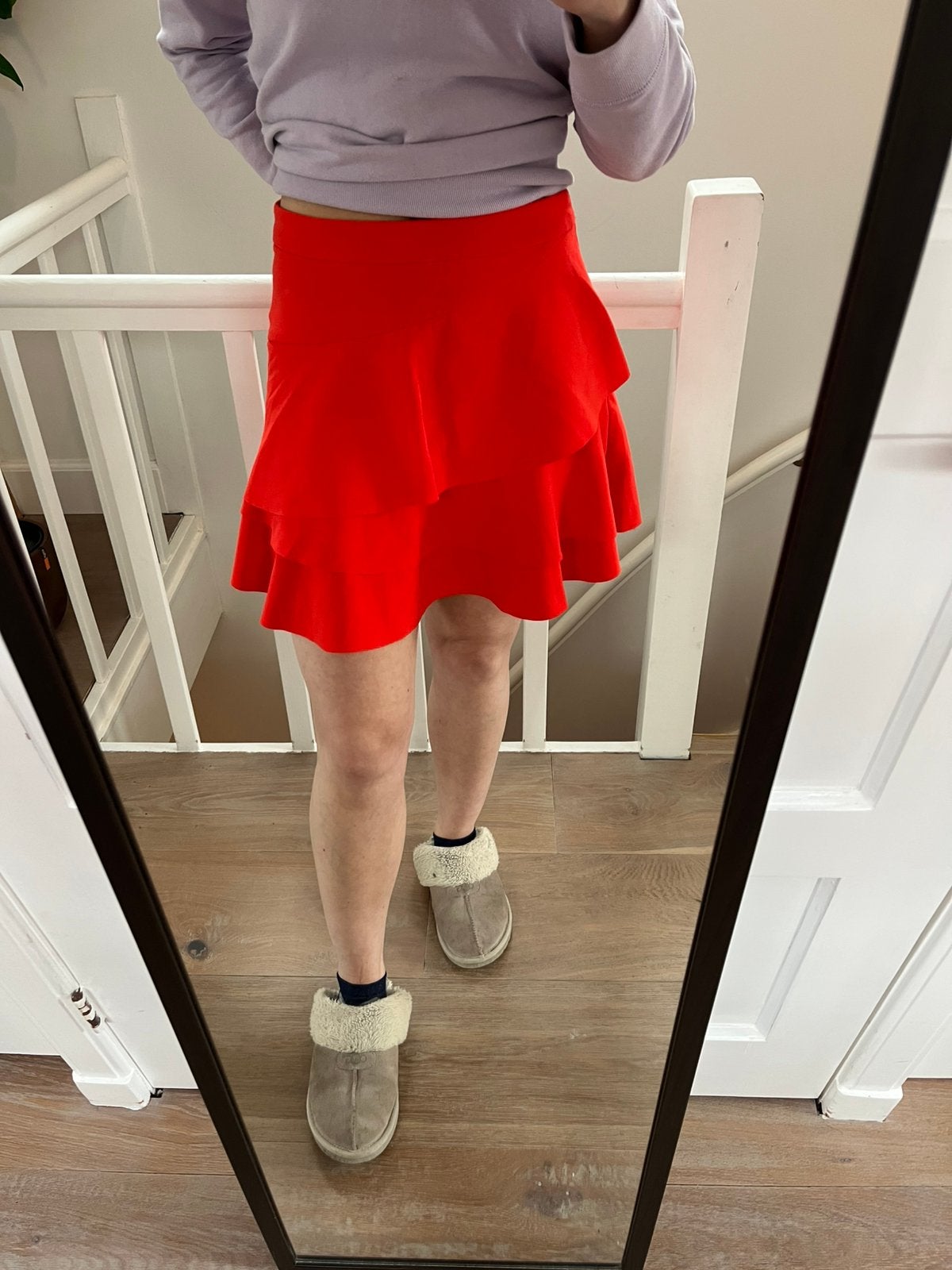 Rode rok Stradivarius maat M / 38, Kleding | Dames, Zo goed als nieuw, Boven de knie, Rood, Ophalen