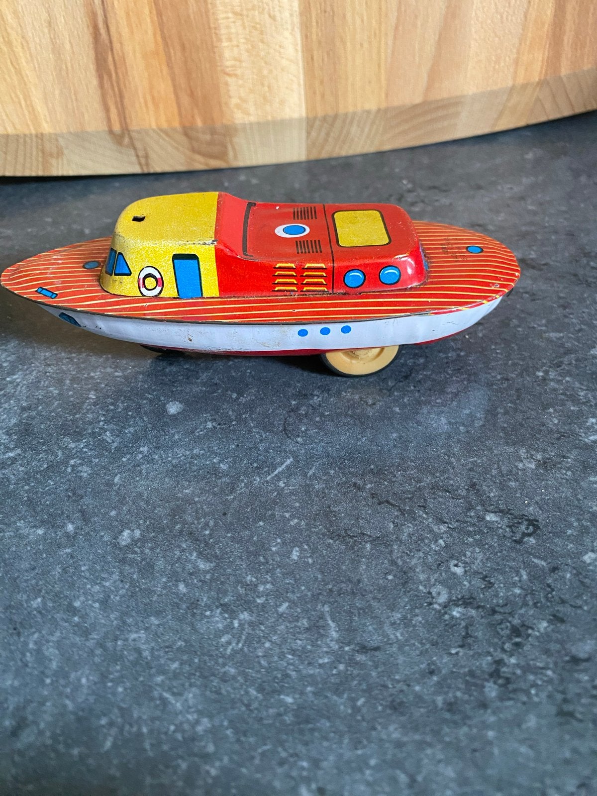 Vintage blikken speelgoed bootje - retro decoratie, Ophalen of Verzenden, Gebruikt, Jongen of Meisje