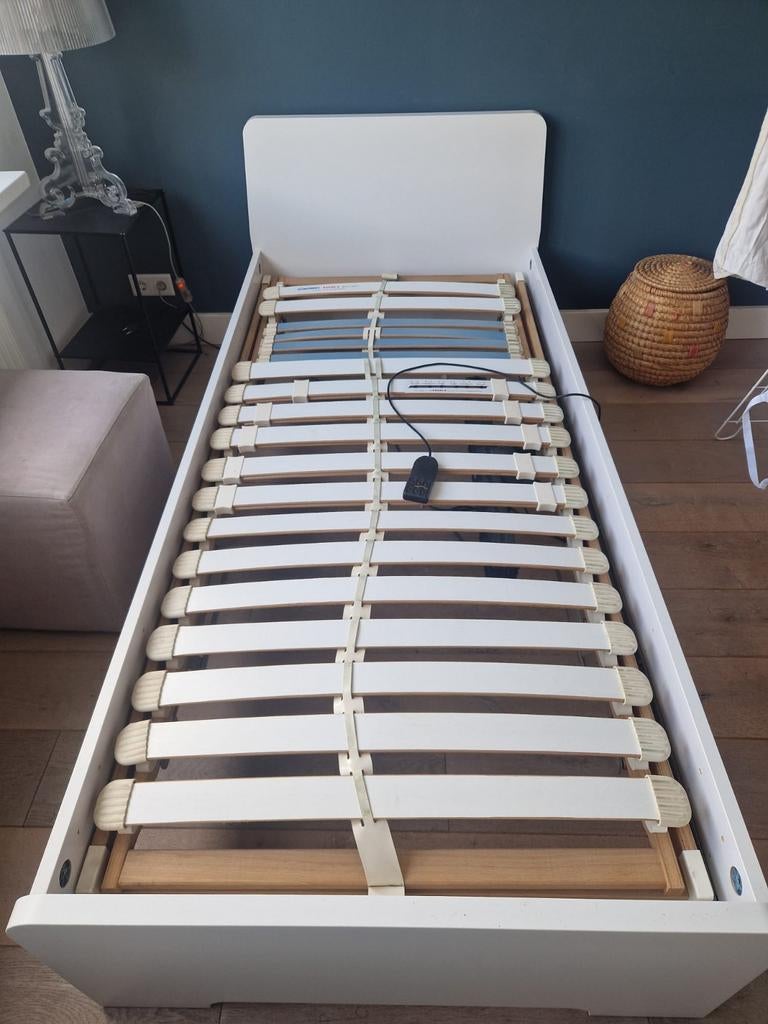 Elektrische lattenbodem 90x200 cm, Ophalen, Gebruikt, Eenpersoons, 90 cm