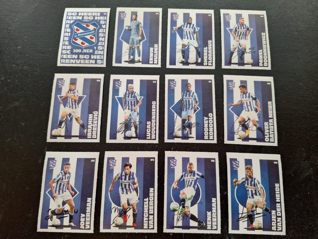 Complete set stickers SC Heerenveen 2020-21, Ophalen of Verzenden, Zo goed als nieuw, Overige binnenlandse clubs, Poster, Plaatje of Sticker