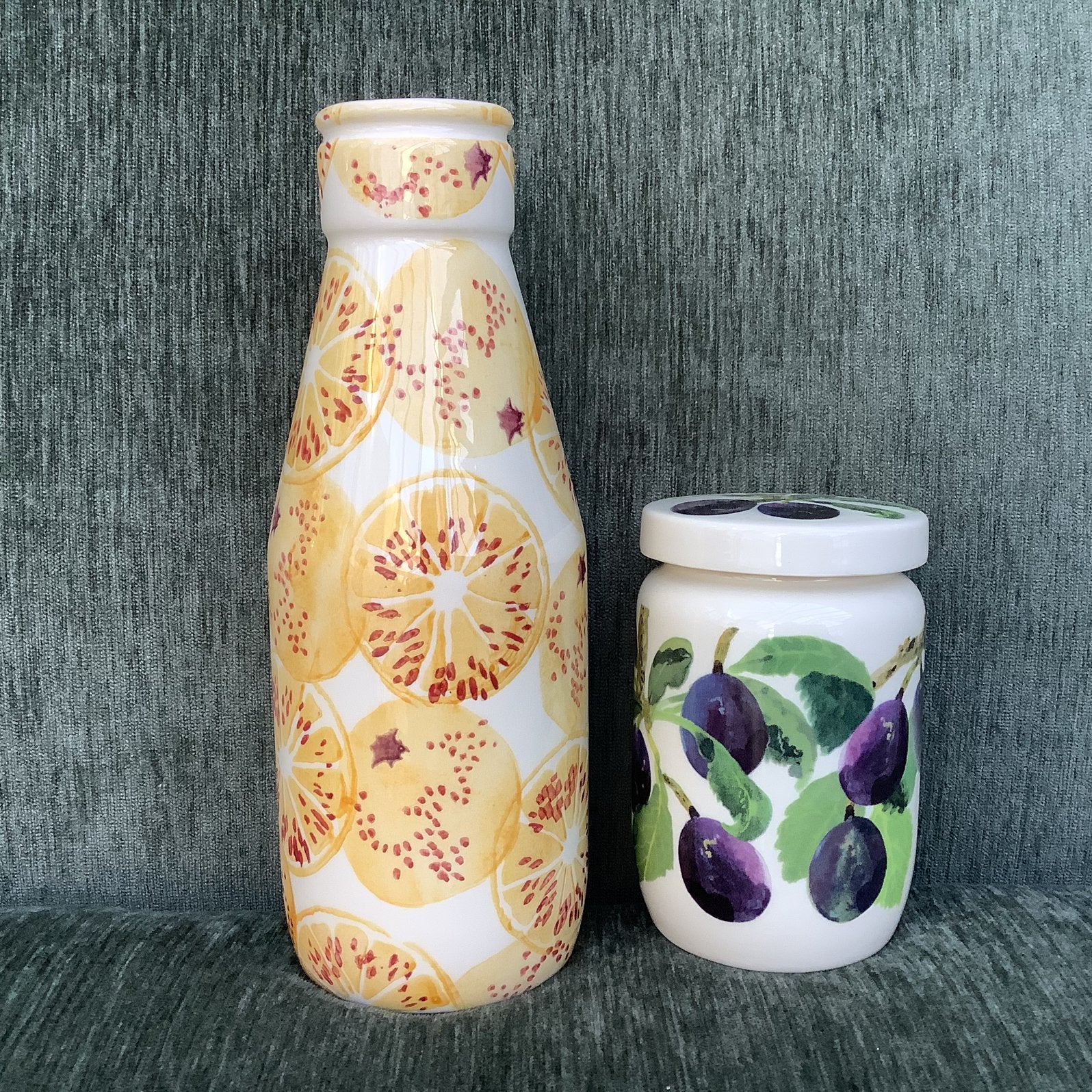 Emma Bridgewater- servies- FRUITS🍊MilkBottle+JamJar- Nieuw!, Overige typen, Nieuw, Ophalen of Verzenden, Emma Bridgewater