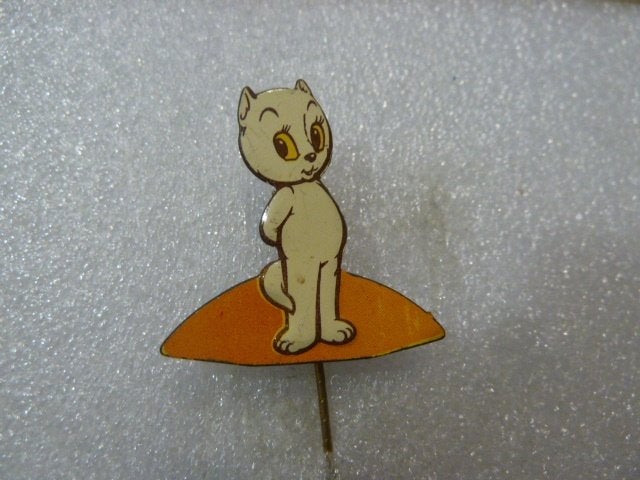 Vintage Speldje Katje - Leuk Figuurtje, Verzamelen, Ophalen of Verzenden, Gebruikt, Dier of Natuur, Speldje of Pin