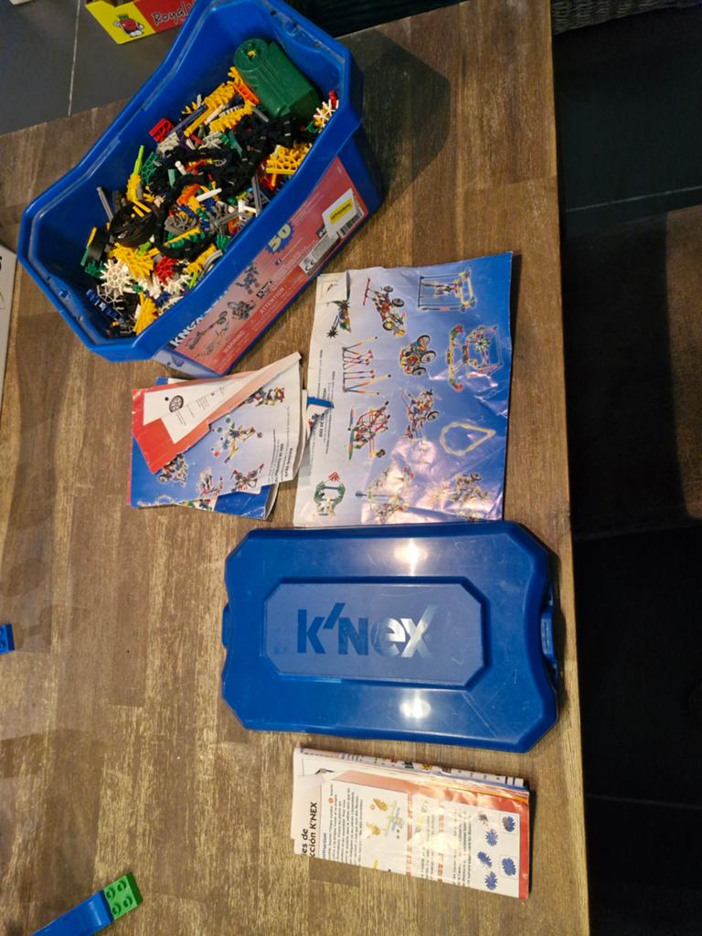 Knex achtbaan met motor, bak en handleidingen, Ophalen of Verzenden