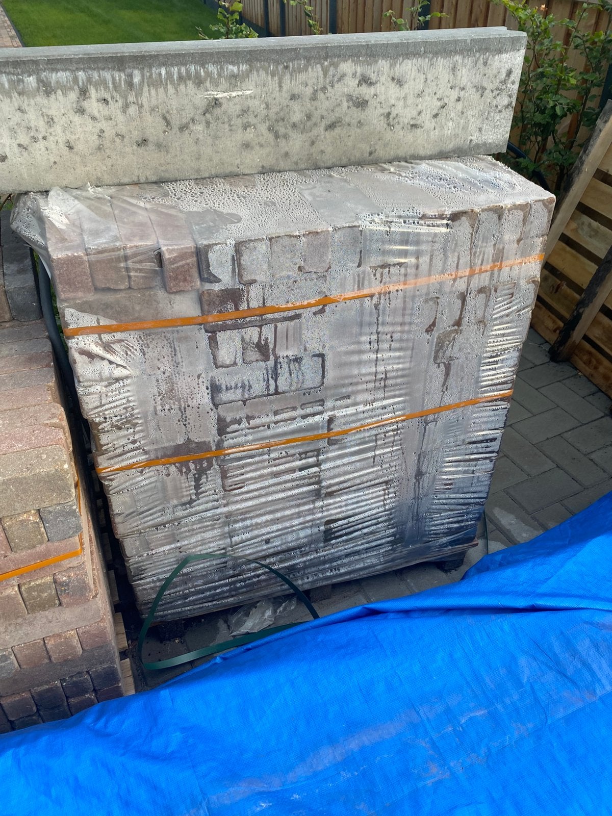 Trommelsteen, 1 volle pallet, brons genuanceerd, Ophalen, Nieuw, Beton, Klinkers