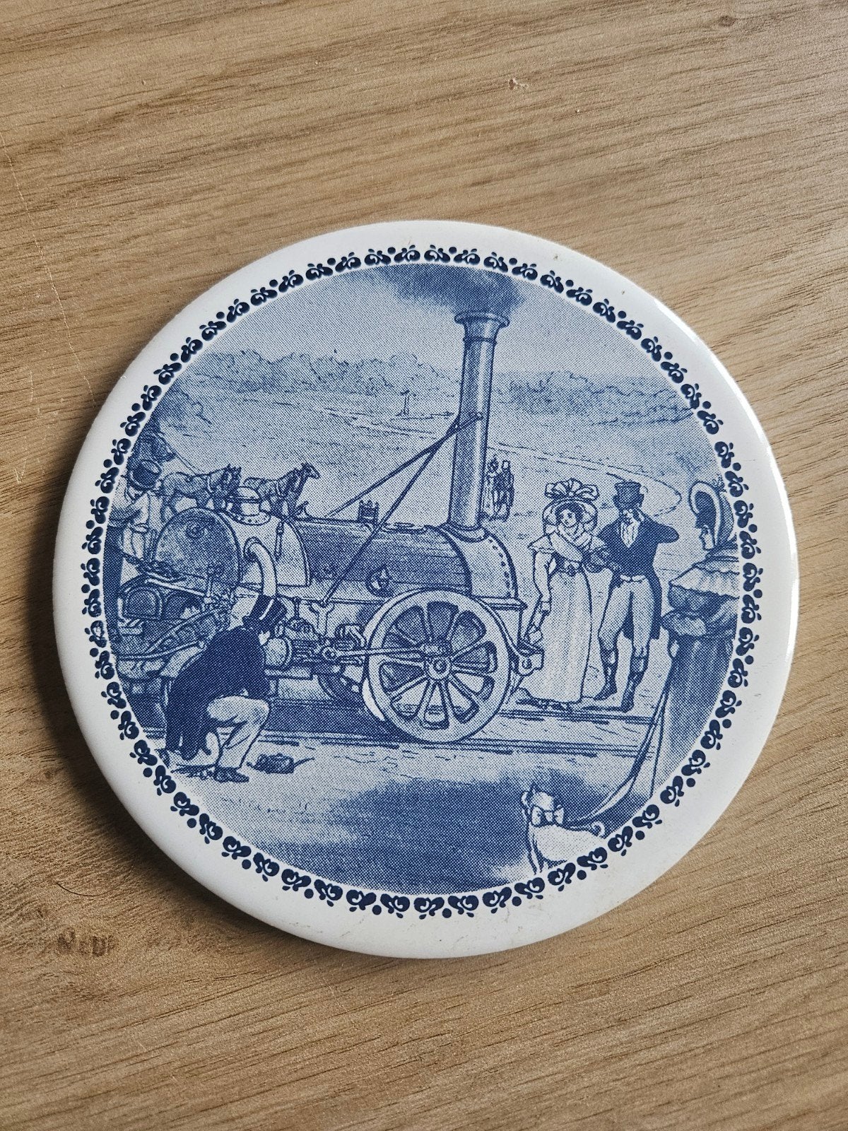 Vintage Engelse Keramische Onderzetter, Ophalen of Verzenden