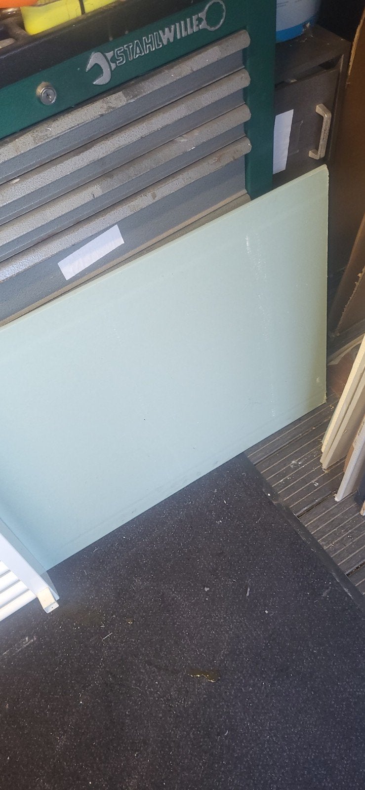 1 GROENE GIPSPLAAT 260 x 60, Ophalen, Nieuw