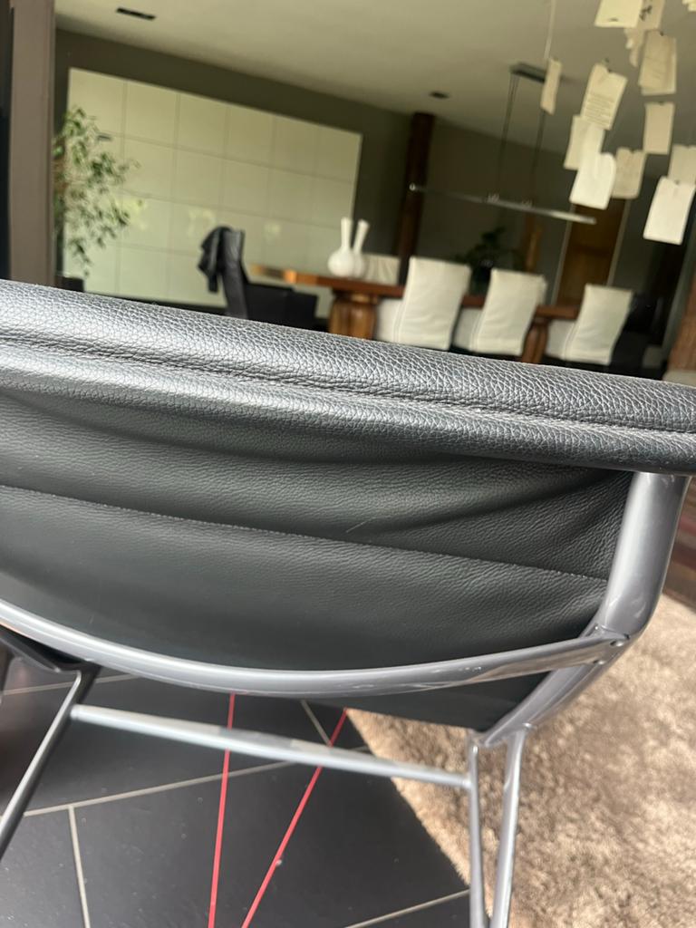 Cassina/Vitra Lounge Stoel - Zwart Leer, Ophalen, Gebruikt, Eenpersoons, Leer