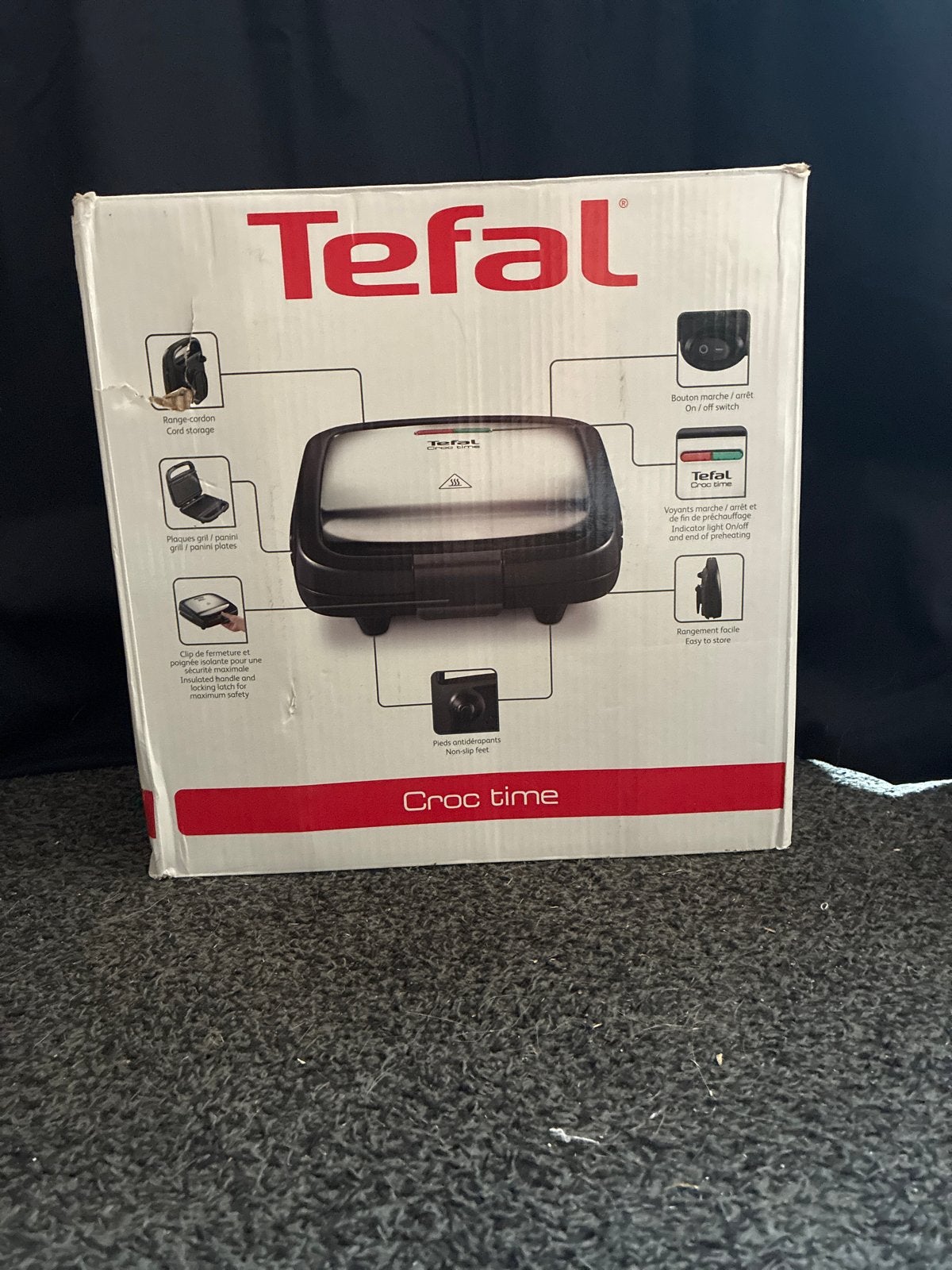 Tefal Croc Time tosti-apparaat, Verzenden, Nieuw