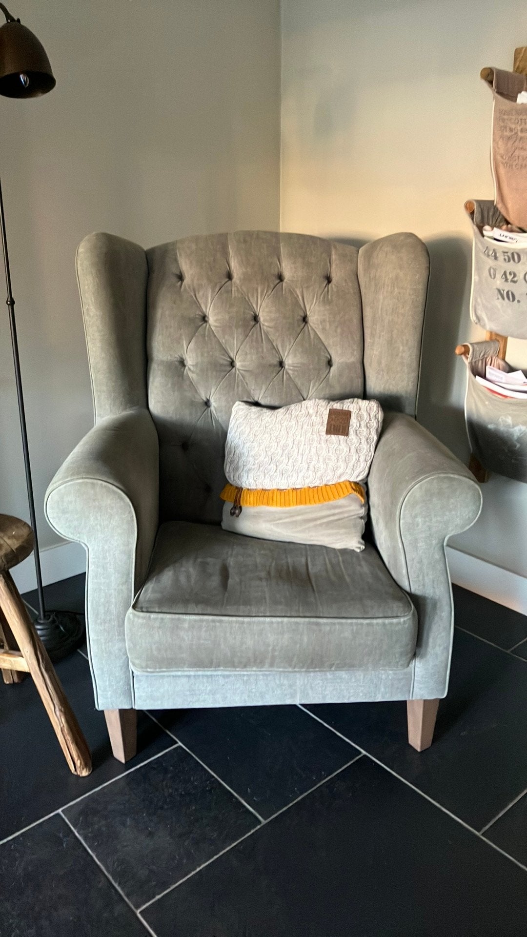 Fauteuil te koop, Ophalen, Hout, Gebruikt, Minder dan 75 cm