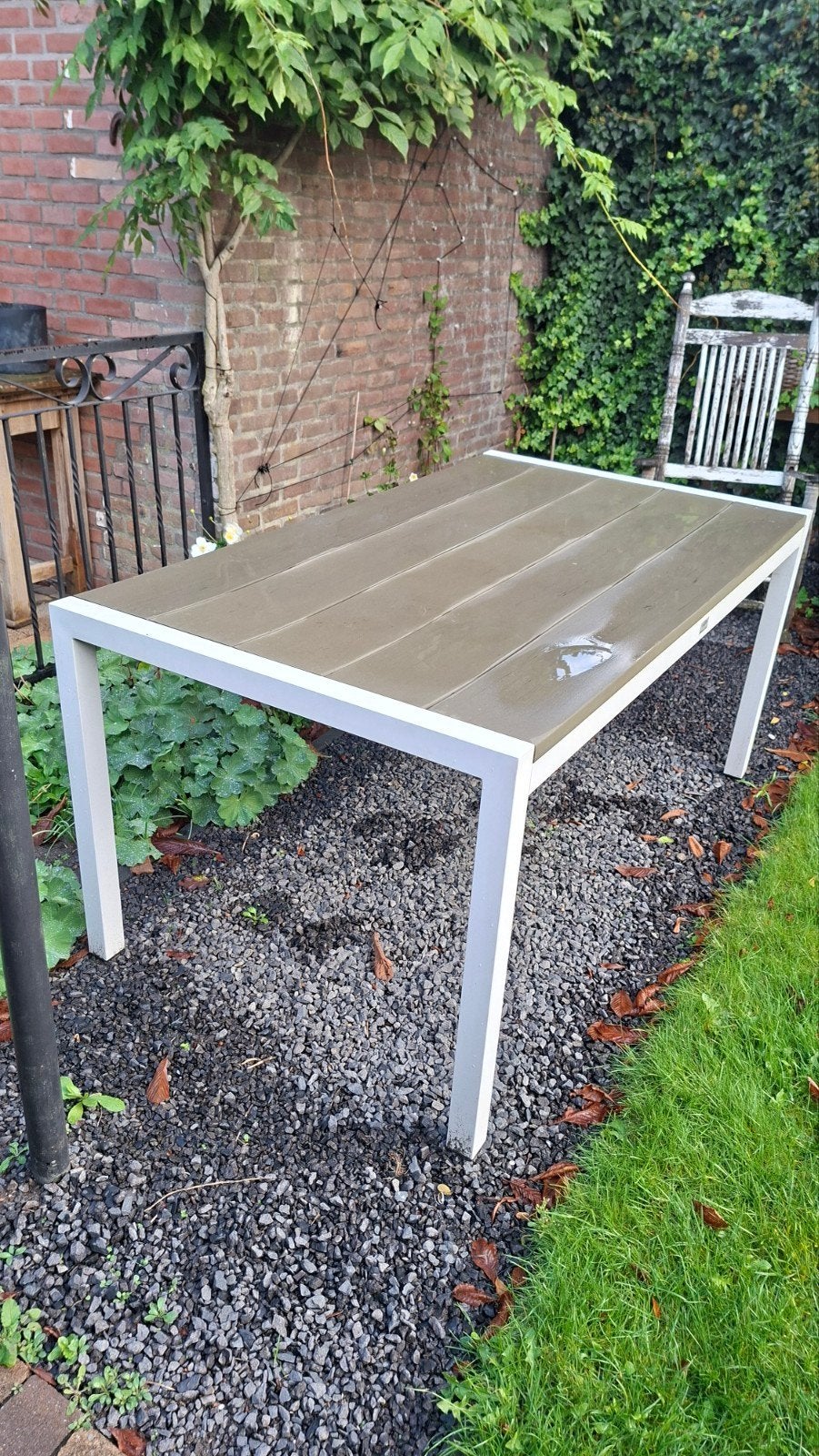 TuinTafel 160 x 91 - Gebruikt, Ophalen, Gebruikt, Rechthoekig, Kunststof