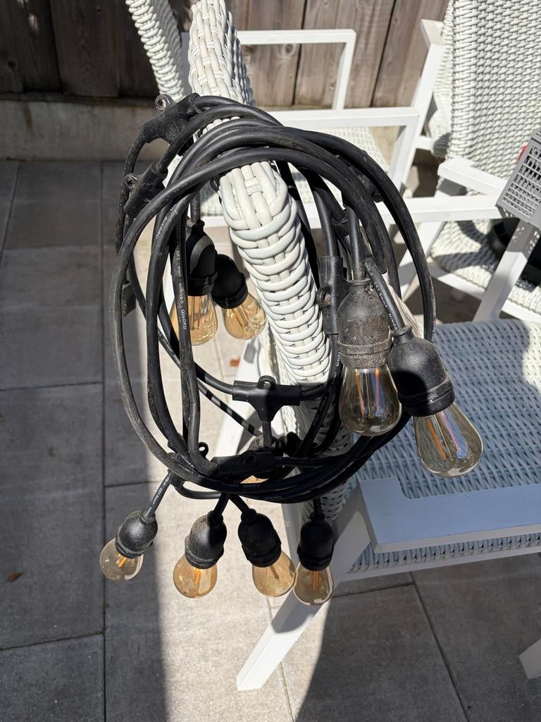 Terrasverlichting 10 lampen warm licht - Lumisky MAFY LIGHT, Ophalen, Kunststof, Gebruikt, Minder dan 50 watt