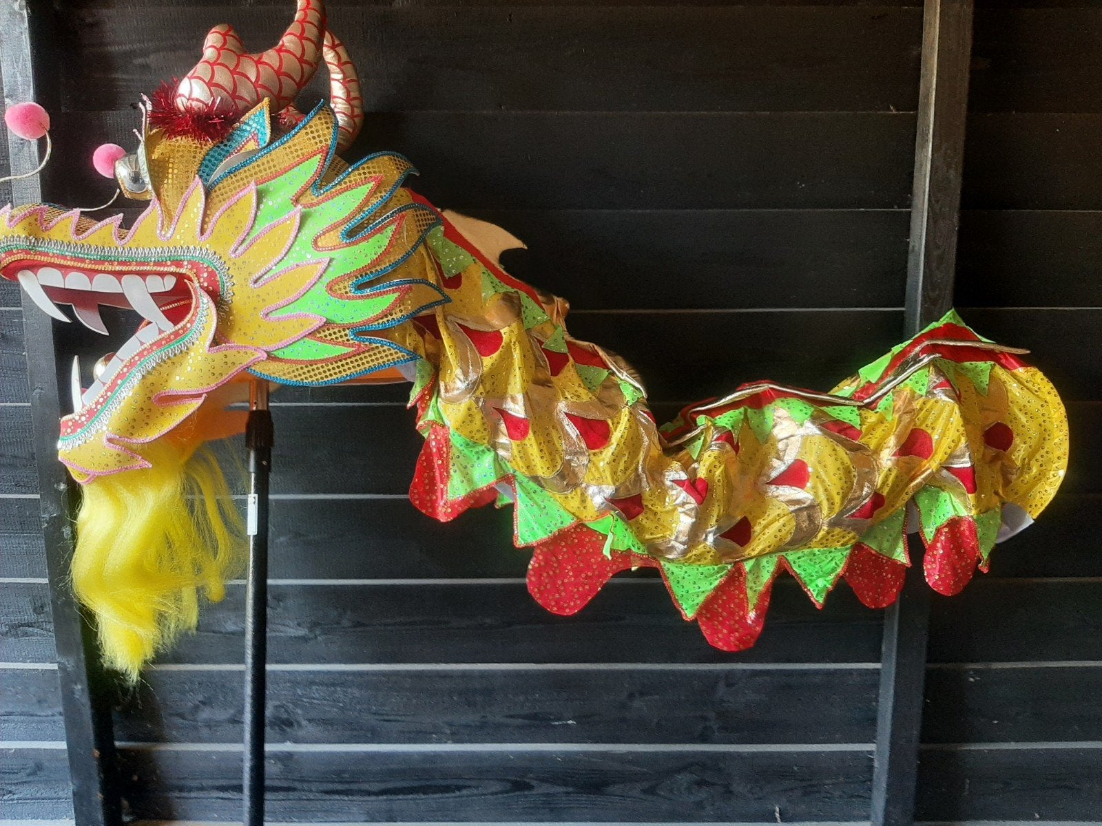 Chinese draak en lampionnen., Ophalen