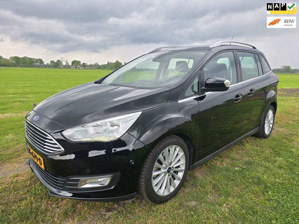 Ford Grand C-Max 1.0 Titanium|1ste eigenaar|Dealer onderhoud, Auto's, Ford, Voorwielaandrijving, 745 kg, Gebruikt, Zwart