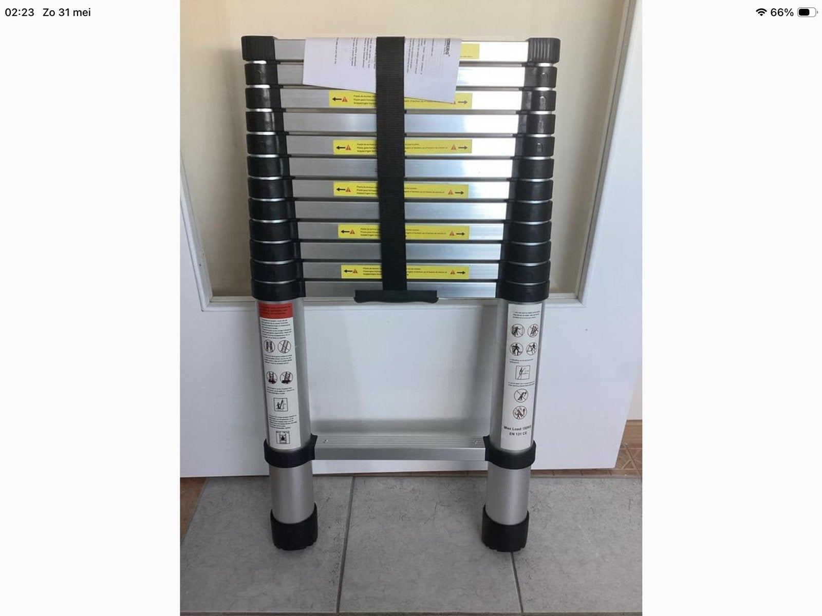 Telescoopladder 3,8m. Telescoop ladder. Telescopische ladder, Gebruikt, Ophalen of Verzenden, Ladder, Opvouwbaar of Inschuifbaar
